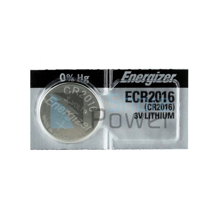 Energizer CR2016 Lithium Coin Cell Battery - 100mAh - 1 Piece Tear Strip