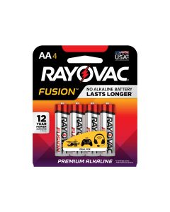 Rayovac Fusion AA Alkaline Batteries - 4 Piece Retail Packaging