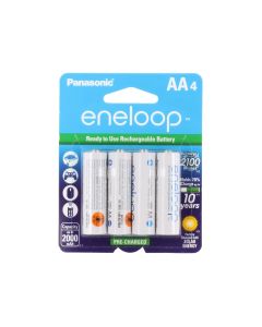 Panasonic Eneloop AA 2000mAh 1.2V Low Self Discharge NiMH Rechargeable Batteries - 4 Pack Retail Card