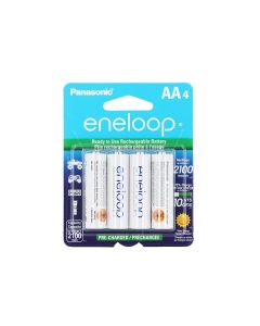Panasonic Eneloop AA 2100mAh 1.2V Low Self Discharge NiMH Rechargeable Batteries - 4 Pack Retail Card