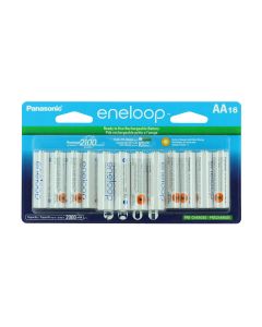 Panasonic Eneloop AA 2000mAh 1.2V Low Self Discharge NiMH Rechargeable Batteries - 16 Pack Retail Card