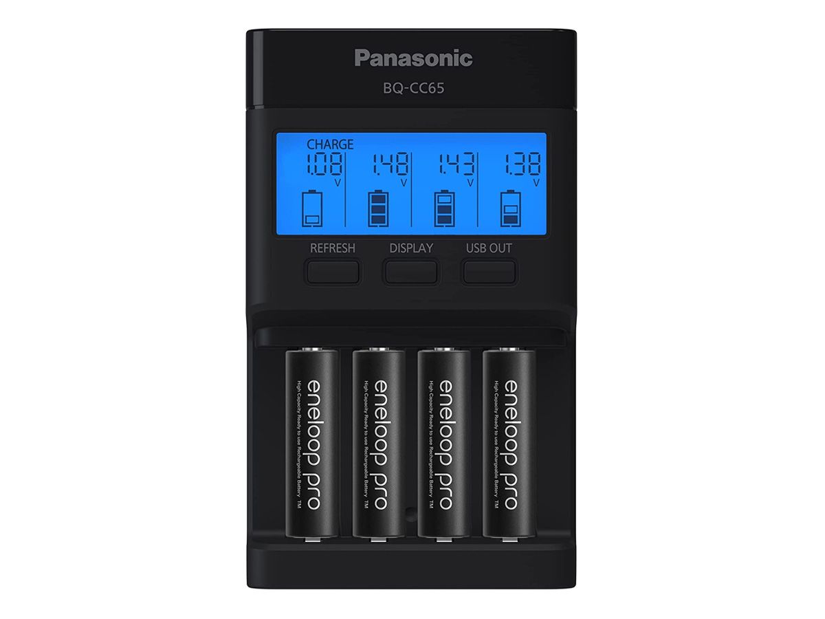 Eneloop PRO Quick Charger - Includes 4x PRO AA Batteries