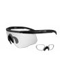 Wiley X Saber Advanced Changeable Sunglasses with High Velocity Protection - Matte Black Frame with Clear Lenses with Rx Insert