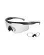 Wiley X PT-1 Changeable Sunglasses Rx Ready with High Velocity Protection - Matte Black Frame with Clear Lenses with Rx Insert