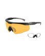Wiley X PT-1 Changeable Sunglasses Rx Ready with High Velocity Protection - Matte Black Frame with Light Rust Lenses with Rx Insert