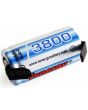 Tenergy 10518-1 Sub C 3800mAh 1.2V NiMH Flat Top Batteries with Tabs - Bulk