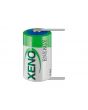 Xeno XLP-050F 1/2 AA 1200mAh 3.6V LiSOCI2 Battery with T3R Pins - Bulk