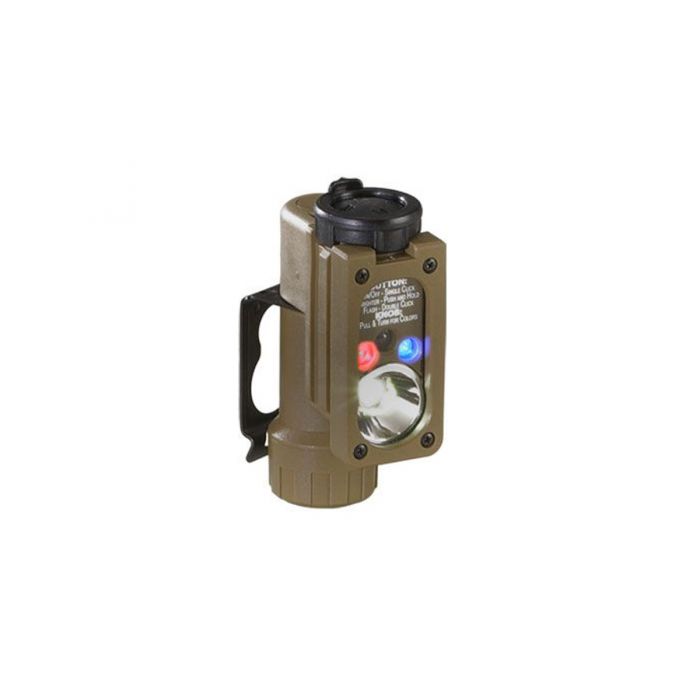 Streamlight Sidewinder Hands-Free Aviation Flashlight - White, Green, Blue and IR LEDs - 55 Lumens - Includes 2 x AAs - Clam Package (14008)