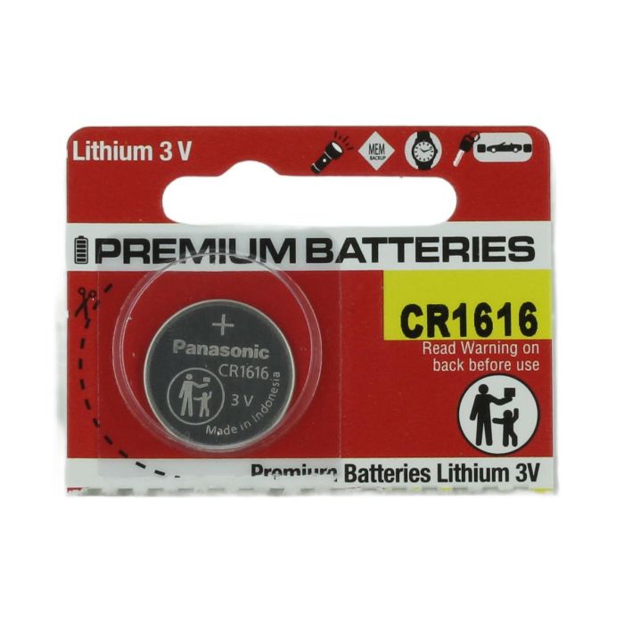 Panasonic CR1616 Lithium Coin Cell Battery - 55mAh  - 1 Piece Tear Strip