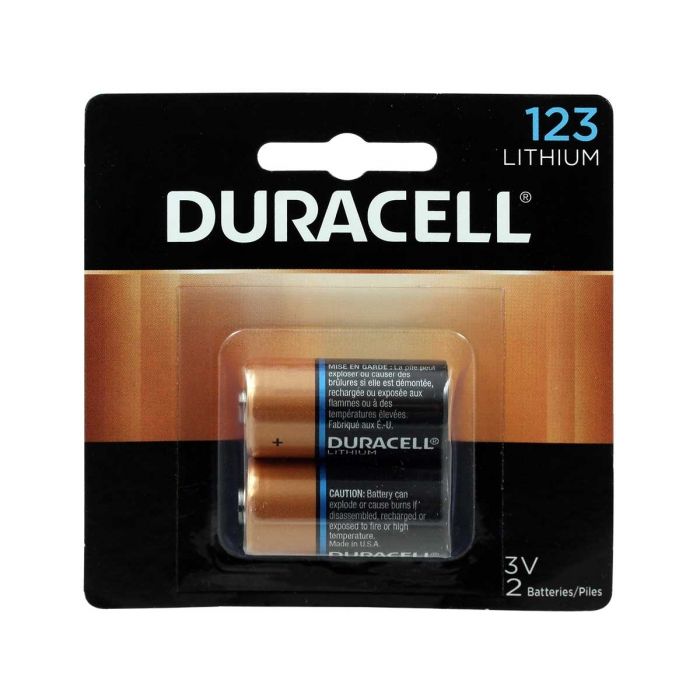 Duracell Ultra CR123A Lithium Batteries - 1470mAh  - 2 Piece Retail Packaging