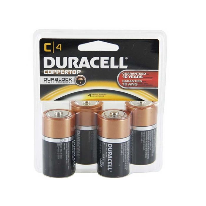 Duracell Coppertop C Alkaline Batteries - 4 Piece Clam Shell