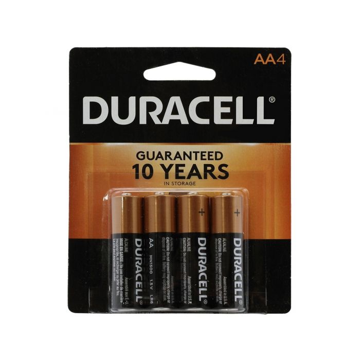 Duracell Coppertop AA Alkaline Batteries - 4 Piece Retail Packaging