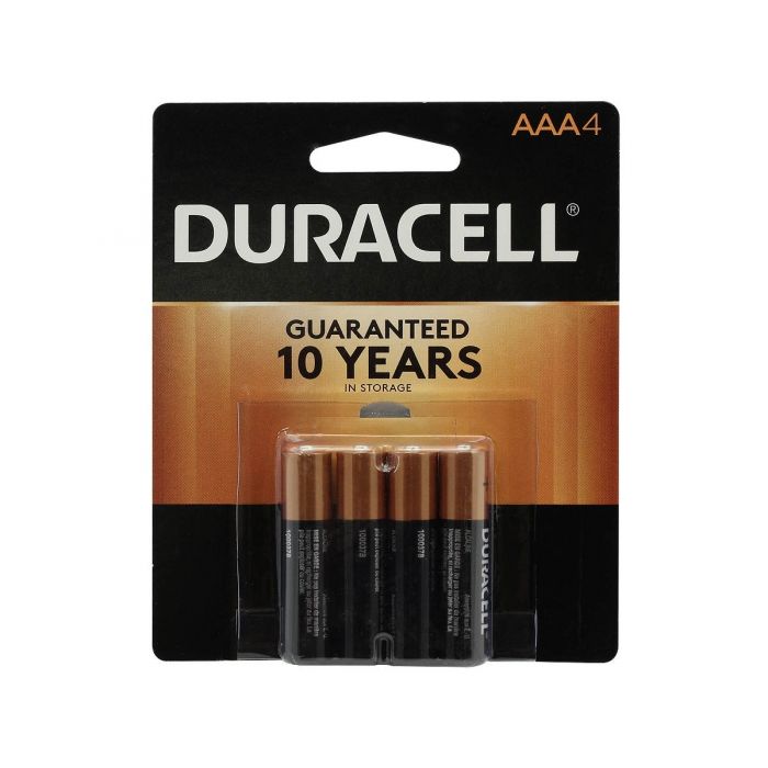 Duracell Coppertop AAA Alkaline Batteries - 4 Piece Retail Packaging