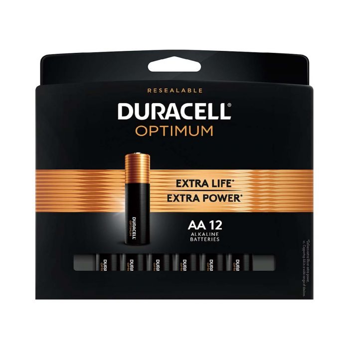 Duracell Optimum AA Batteries - 12 Piece Retail Card