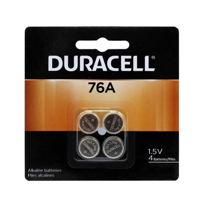 Duracell Medical LR44 Alkaline Coin Cell Batteries - 4 Piece Retail Packaging