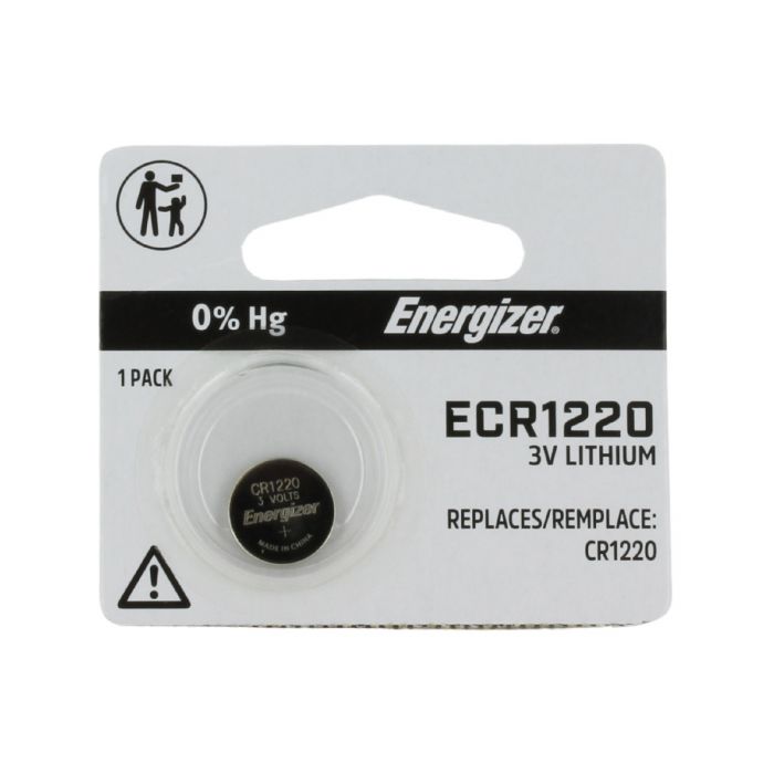 Energizer CR1220 Lithium Coin Cell Battery - 40mAh  - 1 Piece Tear Strip
