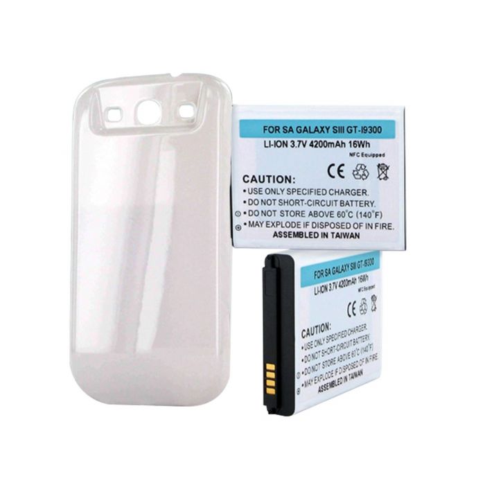 Empire Extended Cell Phone Battery with NFC and Cover - for Samsung Galaxy S III - Lithium-Ion (Li-ion) - 3.7V 4200mAh (BLI-1258-4.2W)
