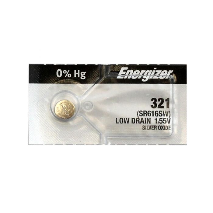 Energizer 321 Silver Oxide Coin Cell Battery - 15mAh  Tear Strip