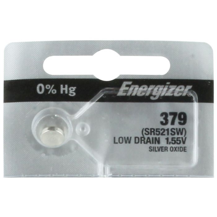 Energizer 379 Silver Oxide Coin Cell Battery - 14.5mAh  - 1 Piece Tear Strip