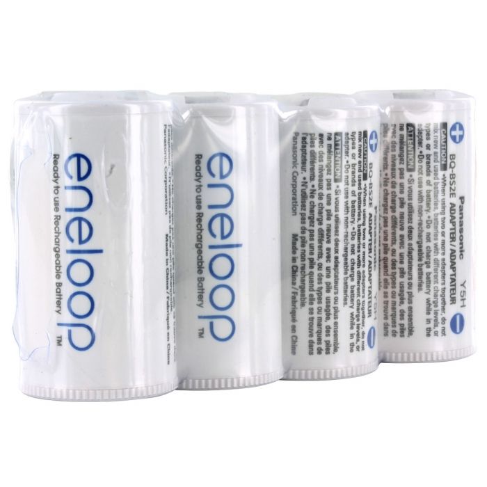 Eneloop C Cell Spacer AA Battery Converters - 4 Pack