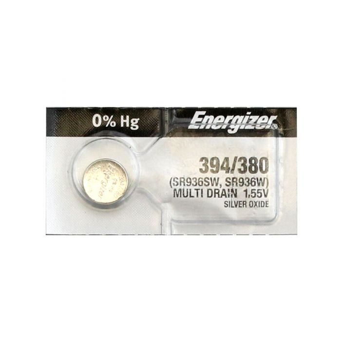 Energizer 394 Silver Oxide Coin Cell Battery - 63mAh  Tear Strip