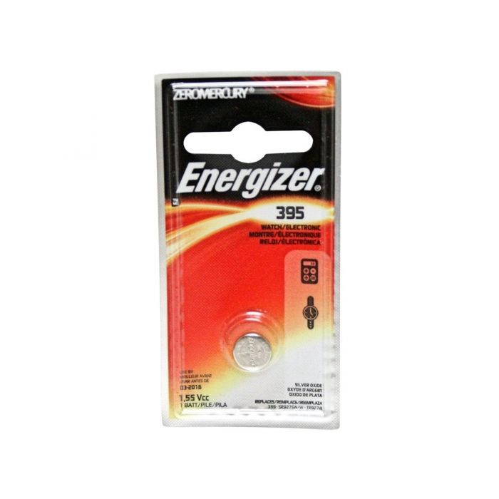 Energizer 395 / 399 Silver Oxide Coin Cell Battery - 51mAh  - 1 Piece Blister Pack