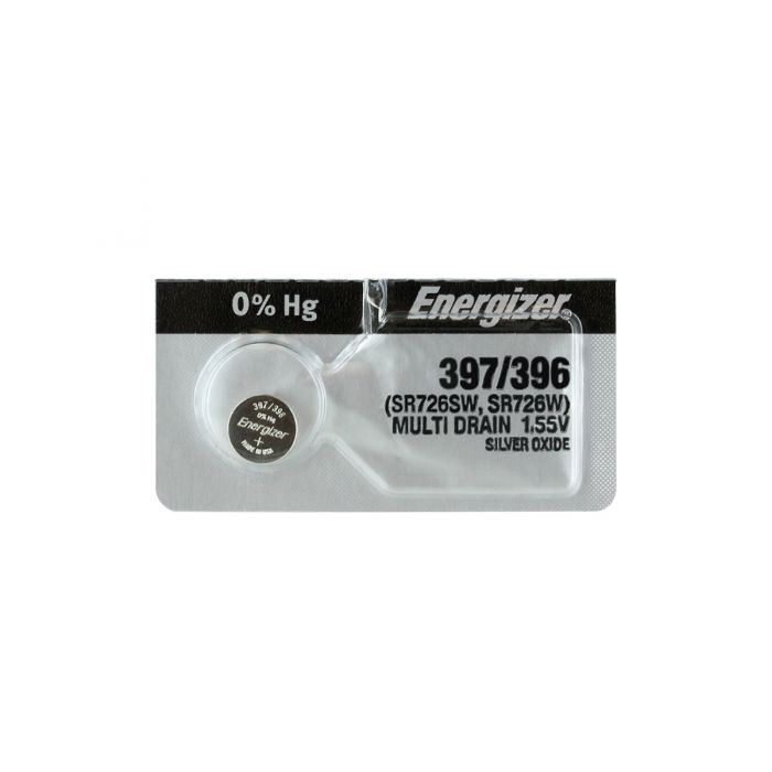 Energizer 396 / 397 Silver Oxide Coin Cell Battery - 32mAh  - 1 Piece Tear Strip