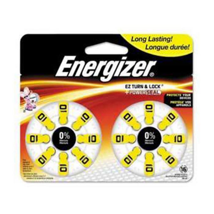 Energizer Size 10 Hearing Aid Batteries - 16 Count Blister Pack