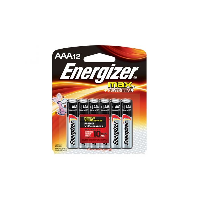 Energizer Max AAA Alkaline Batteries - 12 Piece Retail Packaging