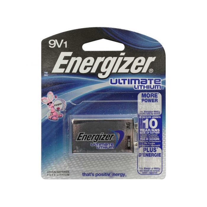 Energizer Ultimate 9V Lithium Battery - 1 Piece Retail Packaging