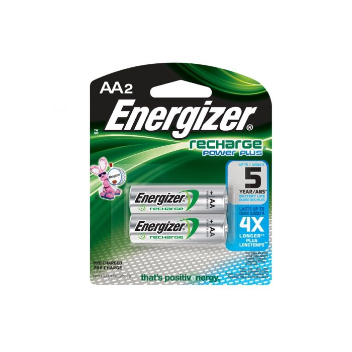 Energizer Recharge AA Ni-MH Batteries - 2300mAh  - 2 Piece Retail Packaging