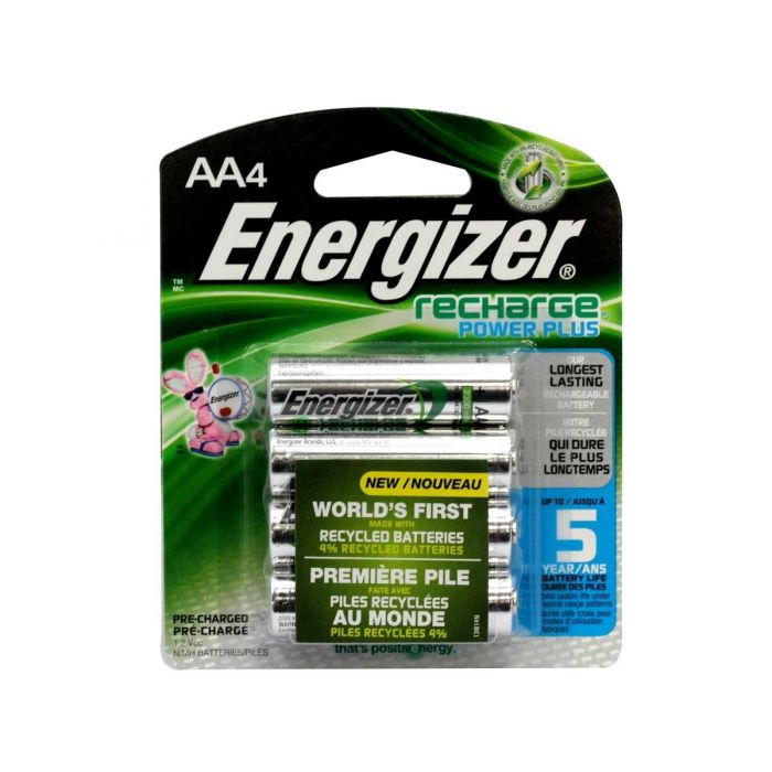 Energizer Recharge AA Ni-MH Batteries - 2300mAh  - 4 Piece Retail Packaging