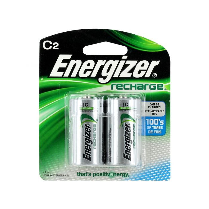 Energizer Recharge C Ni-MH Batteries - 2500mAh  - 2 Piece Blister Pack