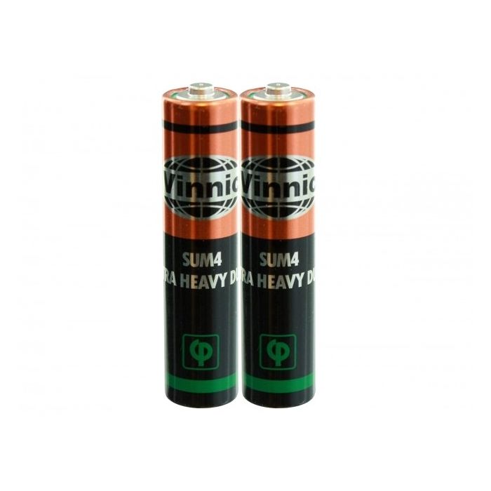 Vinnic Heavy Duty AAA Batteries - 2 Pack Shrink Wrap