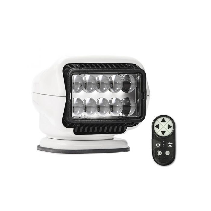 GoLight Stryker ST LED Permanent Mount Spotlight with Wireless Handheld Remote - White