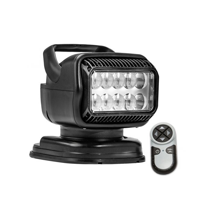 GoLight GT LED Portable Mount Spotlight with Wireless Handheld Remote and Magnetic Mount Shoe - Black