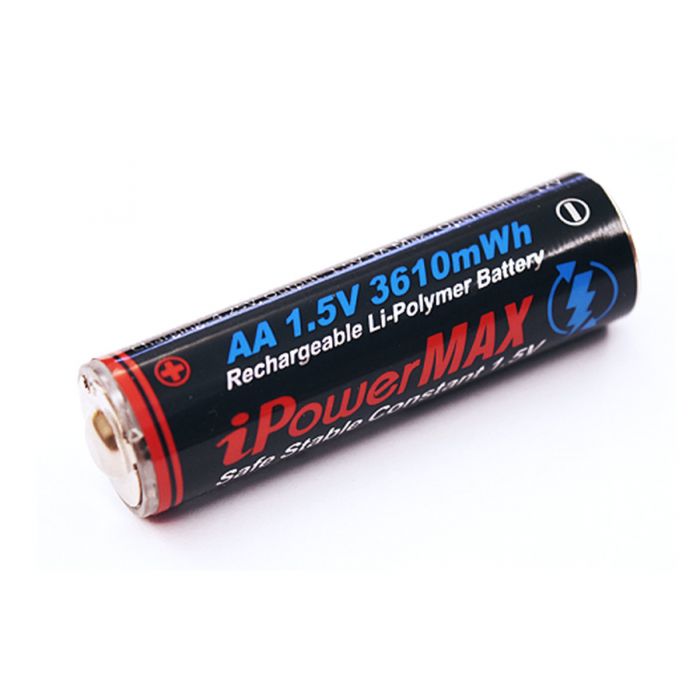 iPower Max AA 3610mWh 1.5V Protected Lithium Polymer (LiCoO2) Button Top Battery