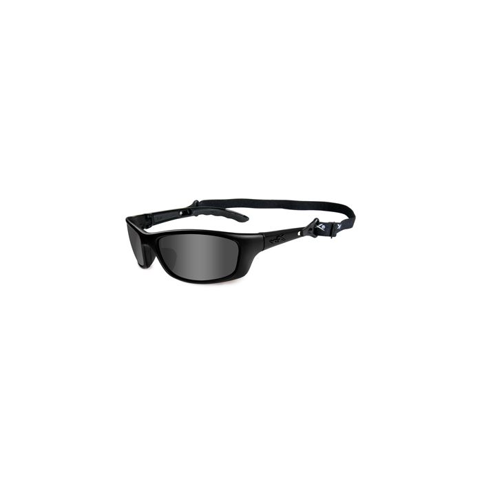 Wiley X P-17 Active Sunglasses Rx Ready with High Velocity Protection - Black Ops Matte Black Frame with Smoke Grey Lenses