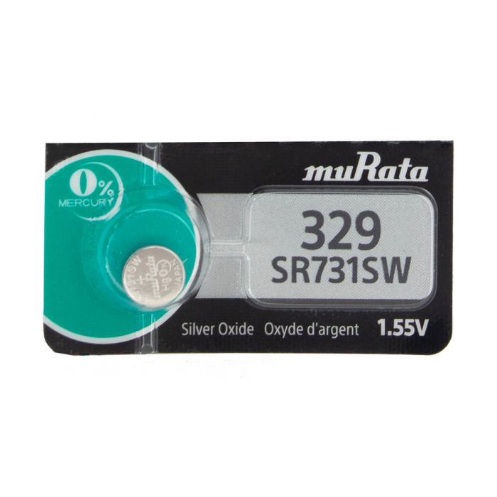 Murata SR731SW 329 Silver Oxide Watch Battery - 1 Piece Tear Strip