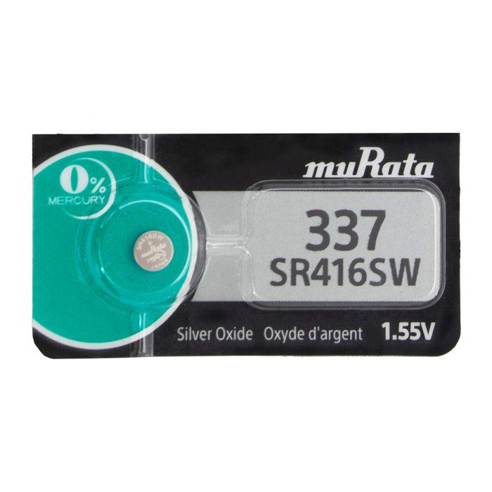 Murata SR416SW 337 Silver Oxide Watch Battery - 1 Piece Tear Strip