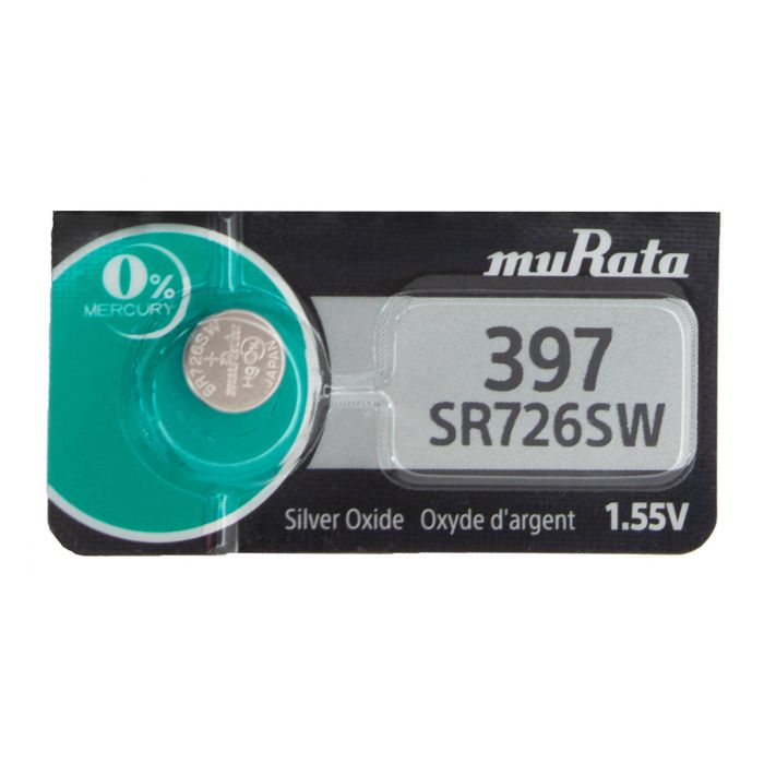 Murata SR726SW 397 35mAh 1.55V Silver Oxide Watch Battery - 1 Piece Tear Strip