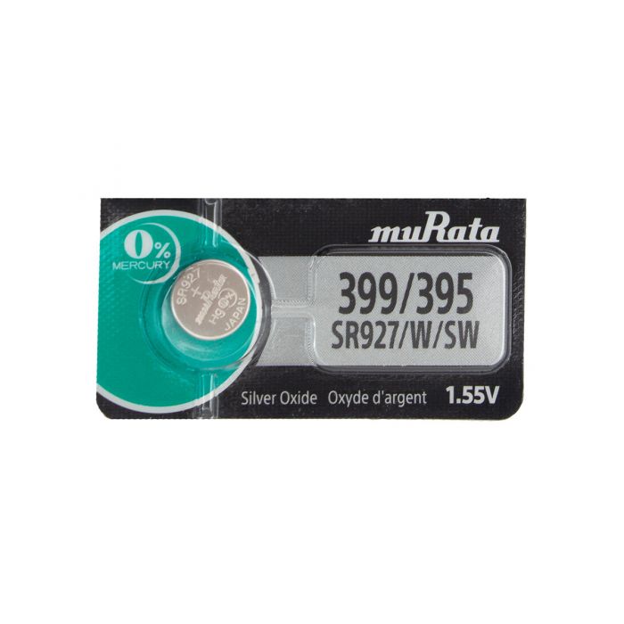 Murata SR927W 399/395 Silver Oxide Watch Battery - 1 Piece Tear Strip