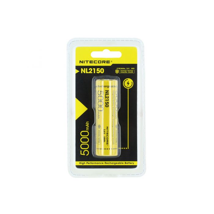 Nitecore NL2150 21700 3.6V Li-ion Button Top Battery - Retail Card