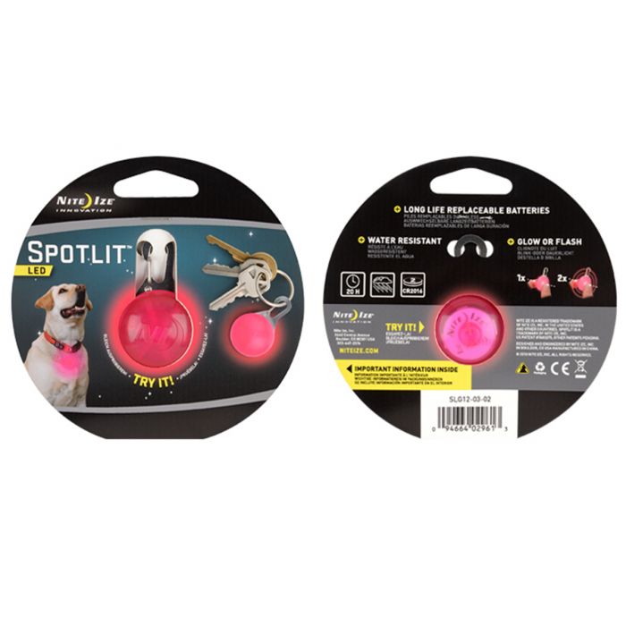 Nite Ize SpotLit Collar Light - Pink Plastic