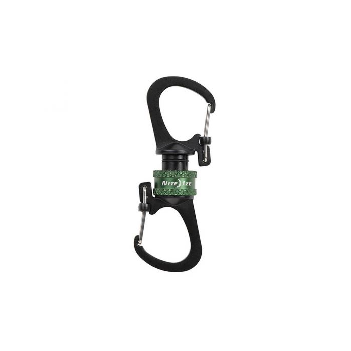 Nite Ize SlideLock 360 Magnetic Locking Dual Carabiner - Olive