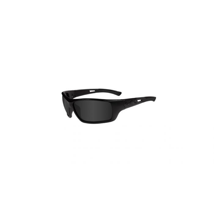 Wiley X Slay Active Sunglasses Rx Ready with High Velocity Protection - Black Ops Matte Black Frame with Smoke Grey Lenses