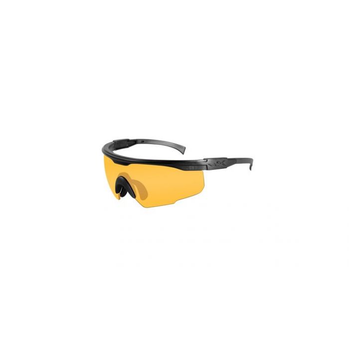 Wiley X PT-1 Changeable Sunglasses with High Velocity Protection - Matte Black Frame with Light Rust Lenses