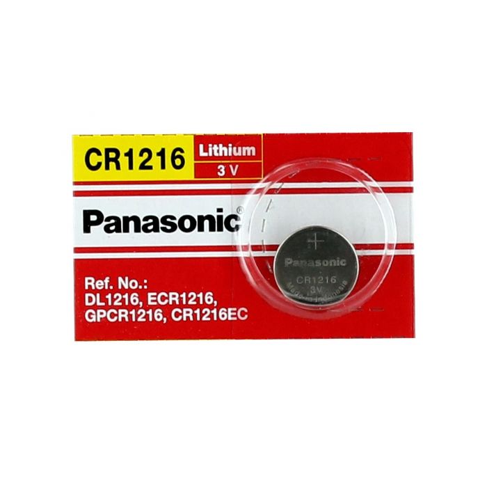 Panasonic CR1216 Lithium Coin Cell Battery - 25mAh  - 1 Piece Tear Strip