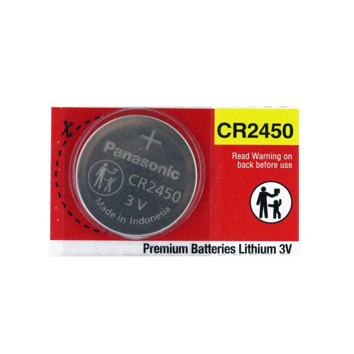 Panasonic CR2450 Lithium Coin Cell Battery - 620mAh  - 1 Piece Tear Strip