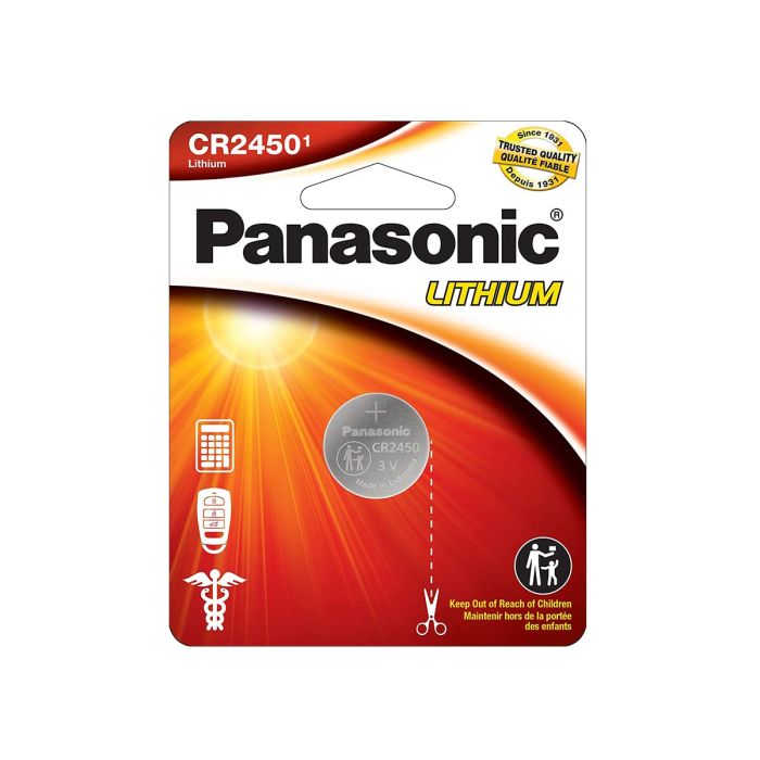 Panasonic CR2450 Coin Cell Battery - 1 Piece Packaging